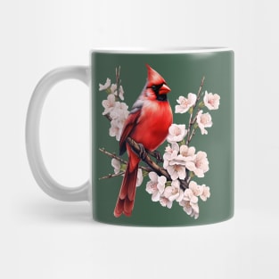 Northern Cardinal Wild Backyard Birds Flower Garden Birders Mug